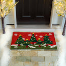 Christmas Trees Indoor/Outdoor  Hooked  Rug 24"x42"
