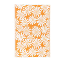 Reversible Weather-Resistant Rug Orange Floral 3'x5',4or192
