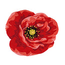 Shaped Hooked Indoor/Outdoor Rug, Red Poppy