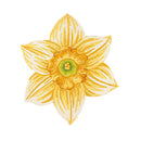 Shaped Hooked Indoor/Outdoor Rug, Yellow Daffodil