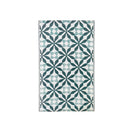 Reversible Weather-Resistant Rug 3'x5' Blue Quilted Lattice