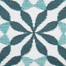 Reversible Weather-Resistant Rug 3'x5' Blue Quilted Lattice
