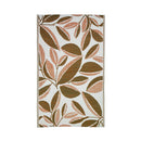 Reversible Weather-Resistant Rug 3'x5', Brown and Blue Botanicals