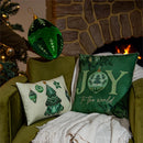 Shades of Green Throw Pillow Lumbar Pillow, 16"L x 10.5"H