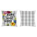 Home Sweet Home Plaid Interchangeable Pillow Cover