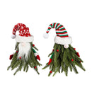 12" Artificial Pine Gnome Table Decor, 2 Asst