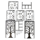 Metal Arched Garden Arbor with Tree of Life Design