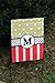 Flag, Gar, New Baskerville Peppy Monogram "F" (Black Topstitch)