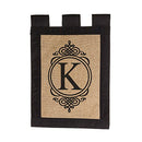 Garden Sub Burlap Monogram K Flag
