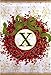 Flag, Gar, Holiday Monogram Wreath X