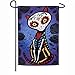 Sugar Skull Cat Garden Suede Flag