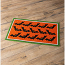 Indoor/Outdoor Halloween Bats Hooked Polypropylene Accent Rug 24"x42"