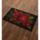 Indoor/Outdoor Poinsettia Hooked Polypropylene Accent Rug 24"x42"