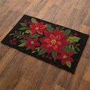 Indoor/Outdoor Poinsettia Hooked Polypropylene Accent Rug 24"x42"