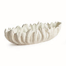 NAPA Home & Garden Winslow 33-inch decorative oval clay bowl with sculptural frond design, image 1