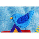 Birdhouse Welcome Garden Linen Flag