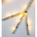 Lighted Birch Branch Snowflake Hanging Accent - White