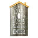 Corrugated Metal Wall Art, Bless this Home