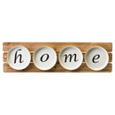 "Home" Plates on Wood Wall Decor
