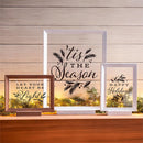 Wood Framed Décor, Set of 3 "Happy Holidays" "Let Your Heart Be Light" "Tis the Season"