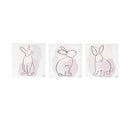 10" H x 10" L Indoor Canvas, Bunnies