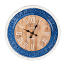 Blue and White Wall Clock