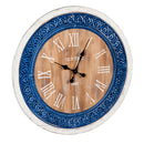 Blue and White Wall Clock