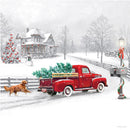 LED Canvas Wall Decor, Winter Truck