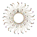 Evergreen Garden Accents,Colorful Beaded Metal Sunburst Outdoor Wall Decor