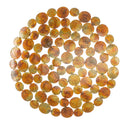 17"L x 17"H Metal Wall Décor, Abstract Circles, Multi-Color Copper Finish