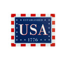 15.5"L x 11.5"H Metal USA Wall Decor, Est. 1776