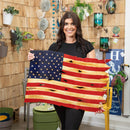Tattered American Flag Metal Wall Décor