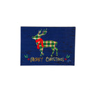 8" H x 6" L Mini LED Canvas,Plaid Deer and Trees