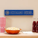 Chicago Cubs Engraved Wood Sign, 3.5" x 18"