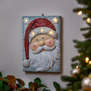 Traditional Santa Wall Decor, LED MGO Textured Wall, Santa