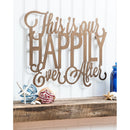 This Is Our Happily Ever After, 3-D Cursive Metal Wall Decor in Metallic Gold Finish