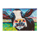 Petal & Plow Outdoor Wall Decor, Outdoor Canvas, Curious Cow, 36" L x 24" H, Set of 2