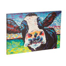 Petal & Plow Outdoor Wall Decor, Outdoor Canvas, Curious Cow, 36" L x 24" H, Set of 2