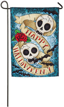 Happy Halloween Garden Suede Flag