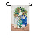Sea Glass Bottles Garden Linen Flag