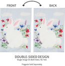 Fuzzy Bunny Garden Linen Flag