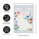 Fuzzy Bunny Garden Linen Flag