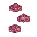 Children's Non-Medical Antimicrobial Cotton Face Mask, Hearts, Set of 3