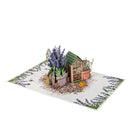 Lavender Gardener Paper Pop Up Card