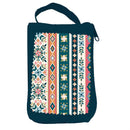 Diamond Tapestry Tote Foldable Compact Tote Bag, 15.5"L x 4.5"W x 16.5"H