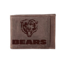 Front Pocket Wallet w/ RFID Blocking, Chicago Bears, Brown