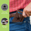 Front Pocket Wallet w/ RFID Blocking, Dallas Cowboys, Brown