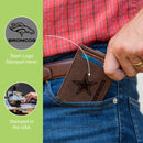 Front Pocket Wallet w/ RFID Blocking, Denver Broncos, Brown