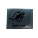 Front Pocket Wallet w/ RFID Blocking, Miami Dolphins, Black