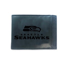 Front Pocket Wallet w/ RFID Blocking, Seattle Seahawks, Black